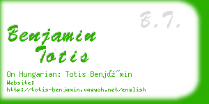 benjamin totis business card